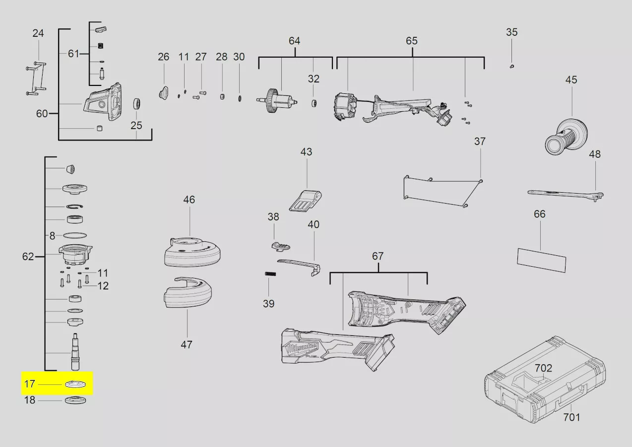 flasque serrage accessoires réf. 4931479268 Milwaukee